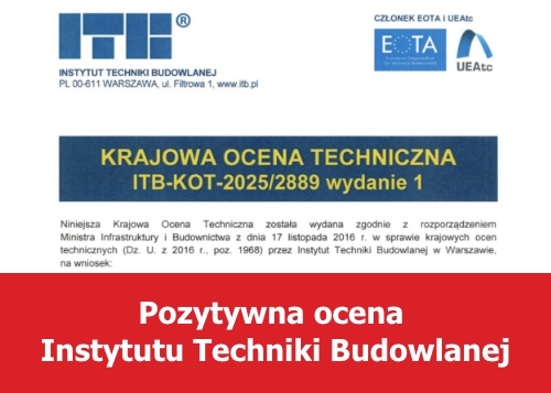 Pozytywna ocena Instytutu Techniki Budowlanej